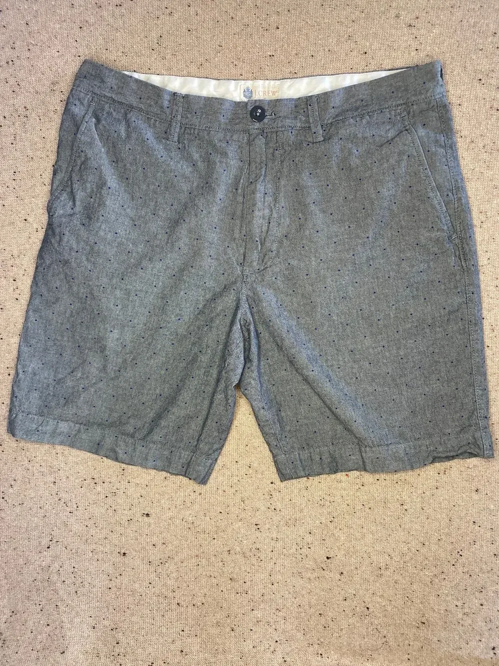 J.Crew Shorts Men's 33 Gray with Dots Preppy Academia Cotton